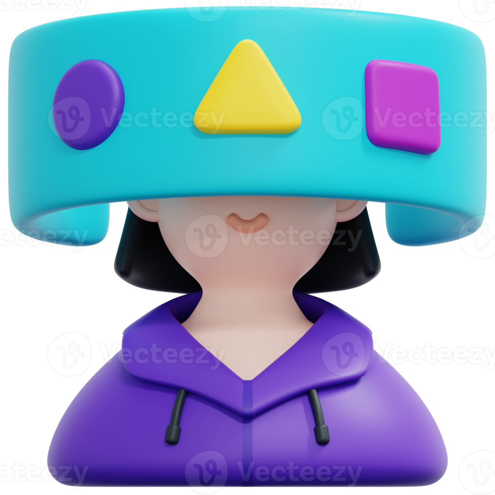 vr 3d render icon illustration png