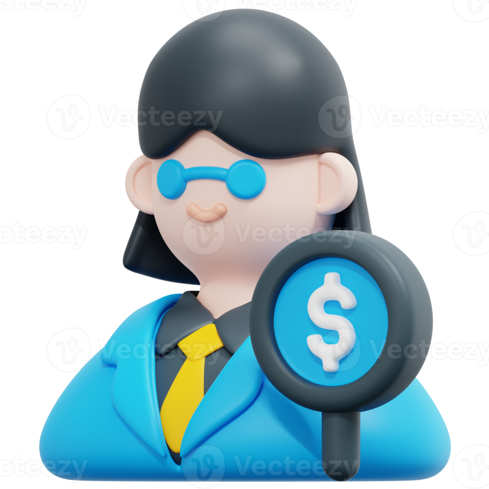 accountant 3d geven icoon illustratie png