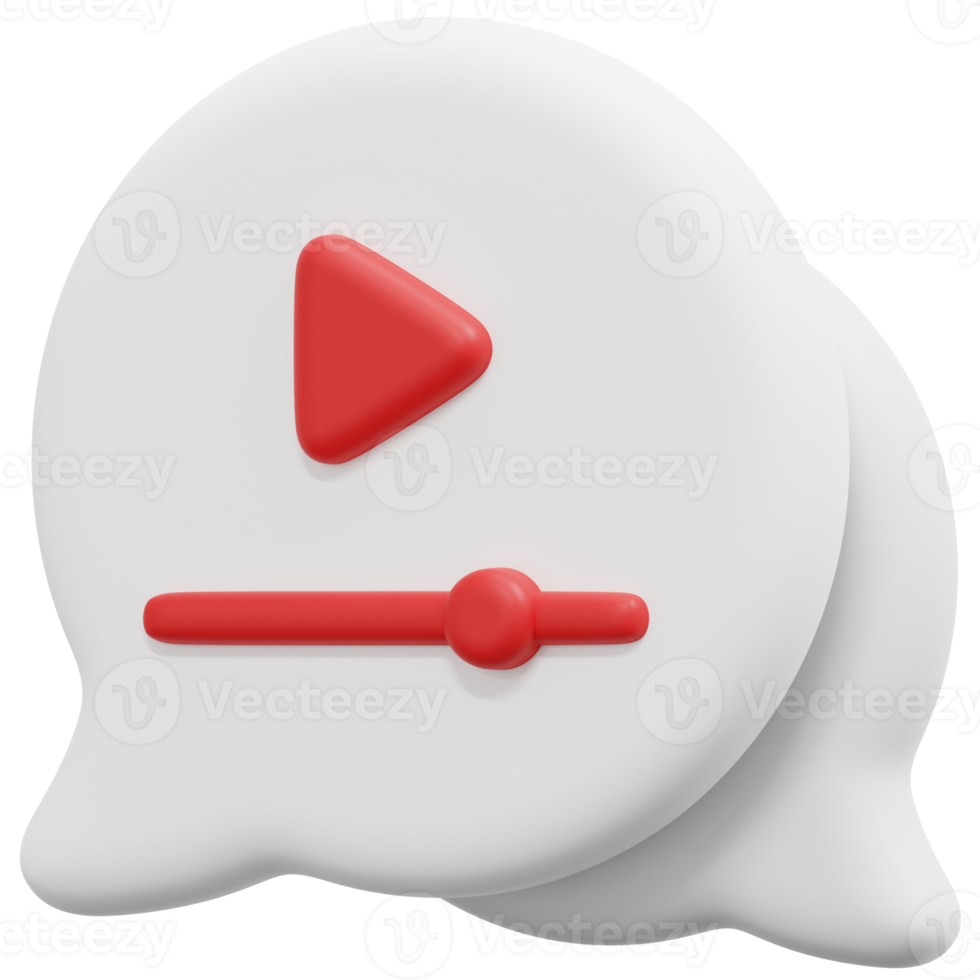 video marketing 3d render icon illustration png
