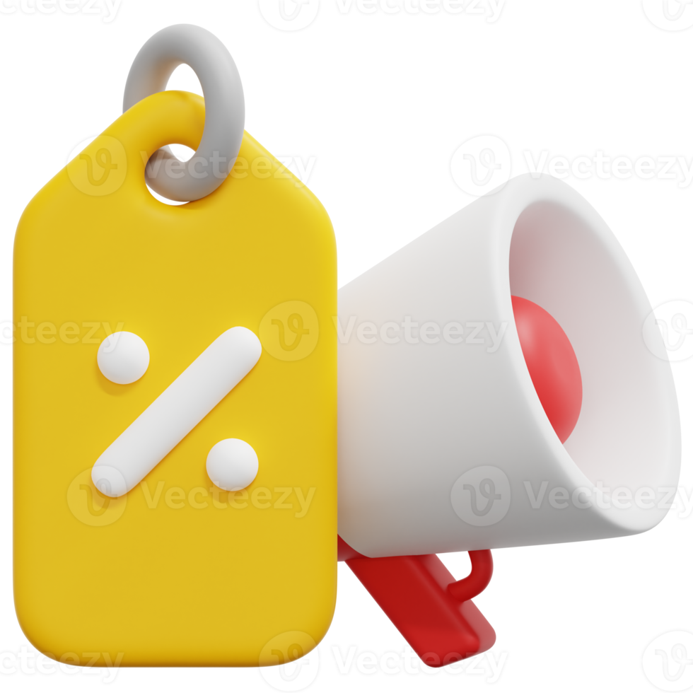 promotion 3d render icon illustration png