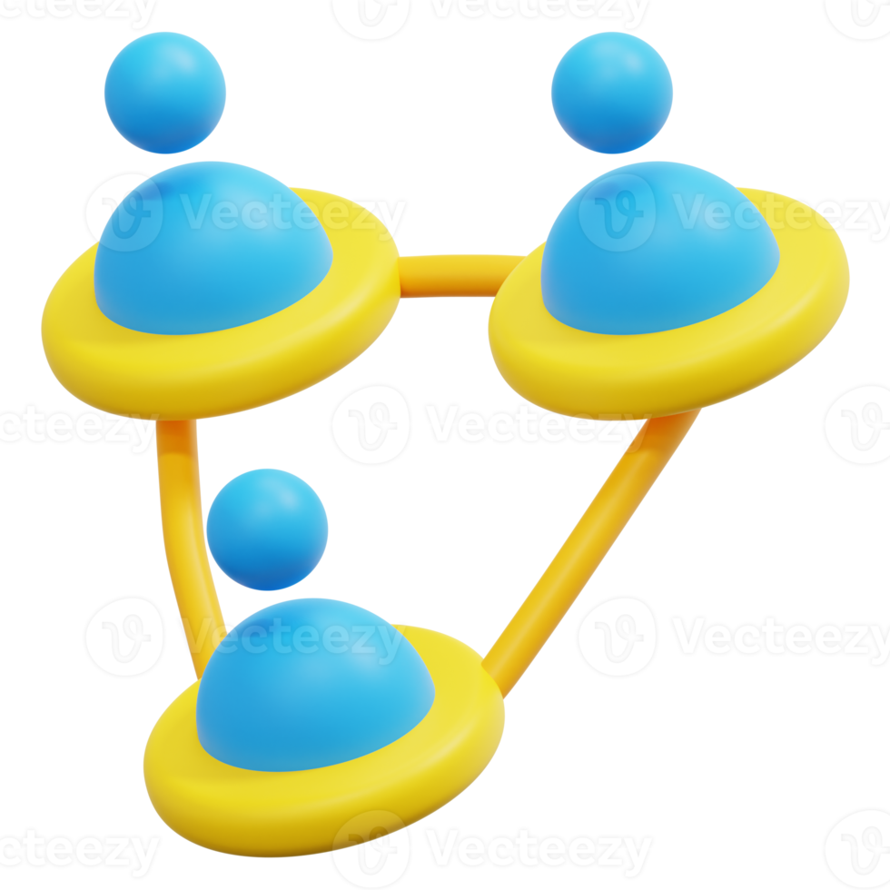 illustration de l'icône de rendu 3d de l'équipe png