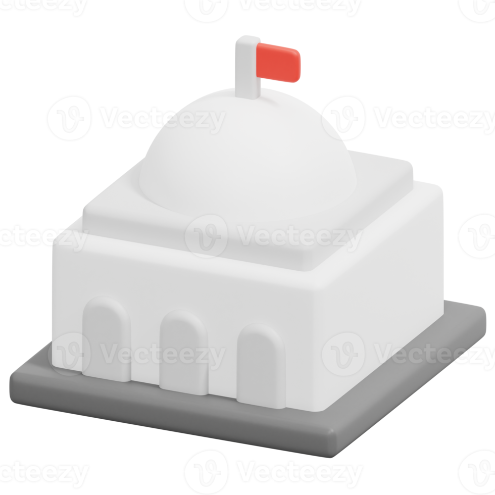 embassy 3d render icon illustration png