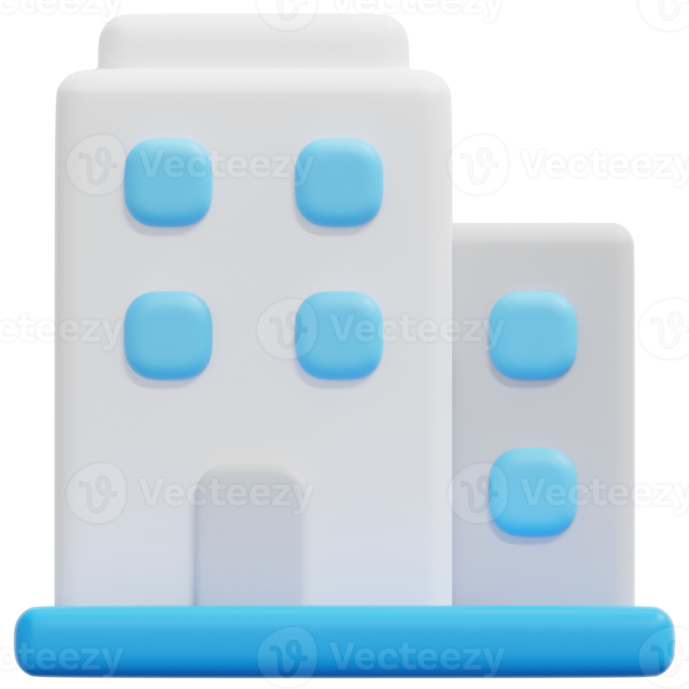 apartment 3d render icon illustration png