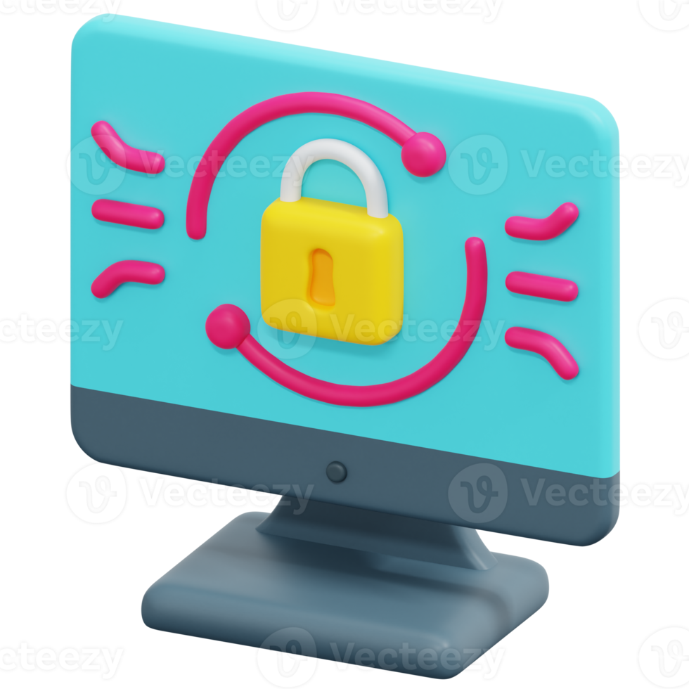 Secuestro de datos 3d hacer icono ilustración png