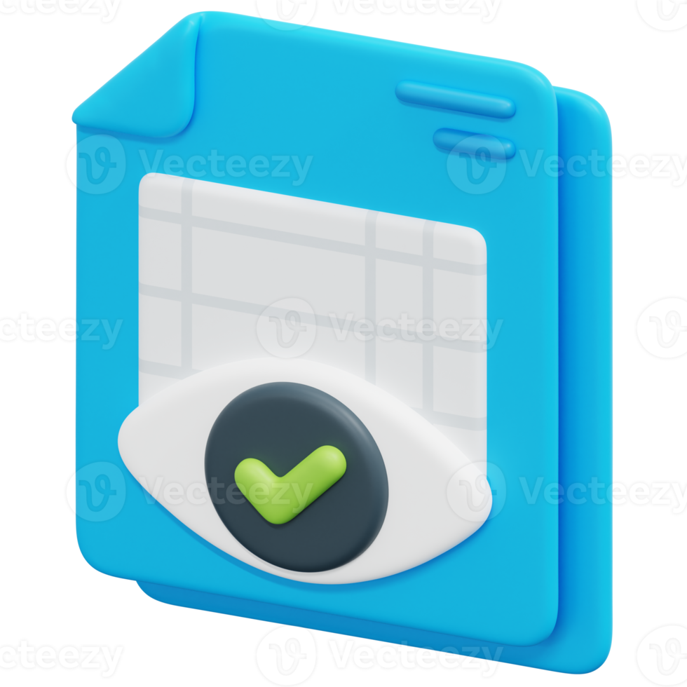 audit 3d render icon illustration png