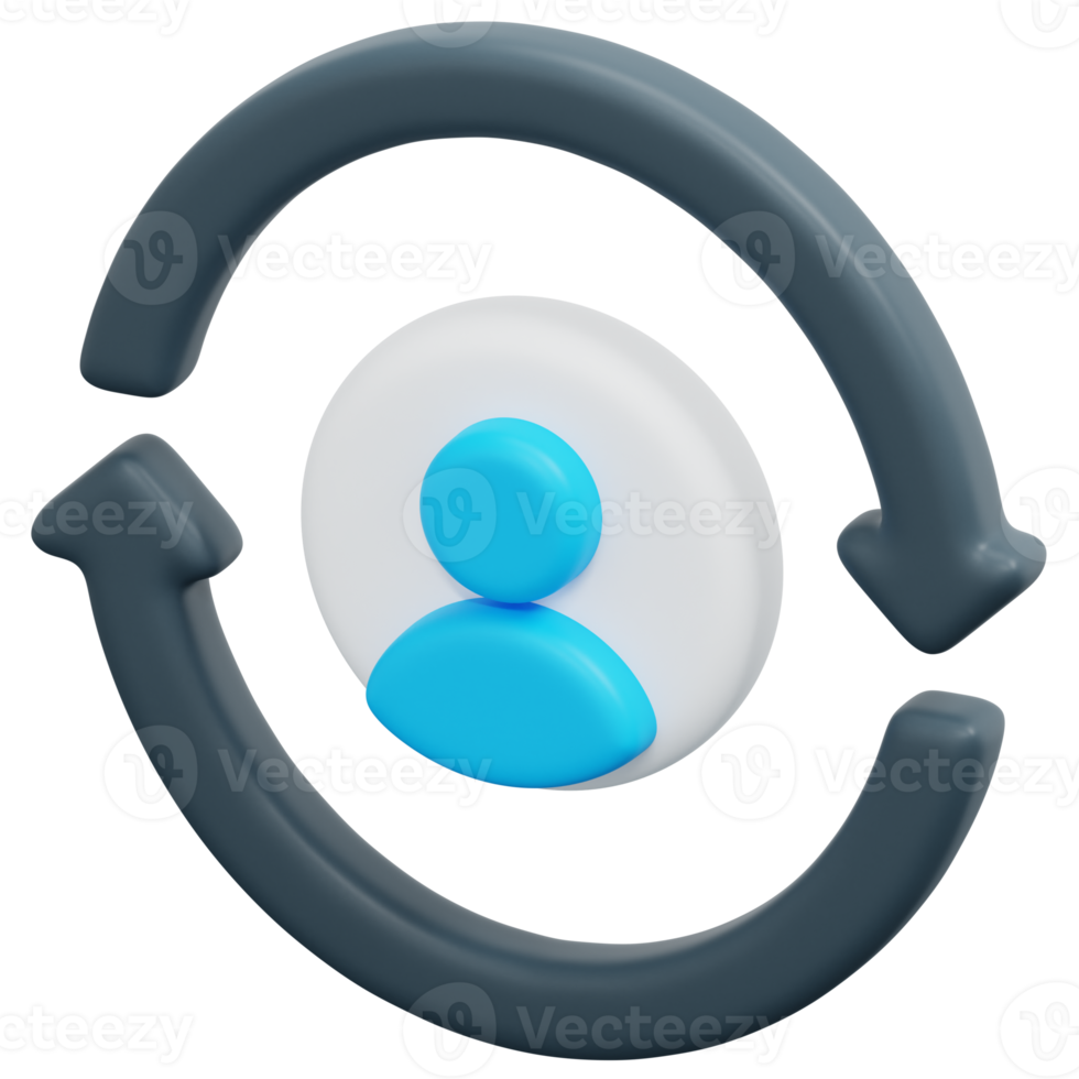 customer 3d render icon illustration png