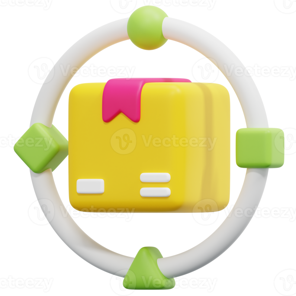 supply chain 3d render icon illustration png