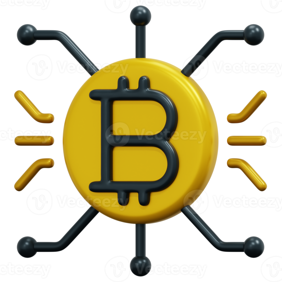 cryptocurrency 3d render icon illustration png