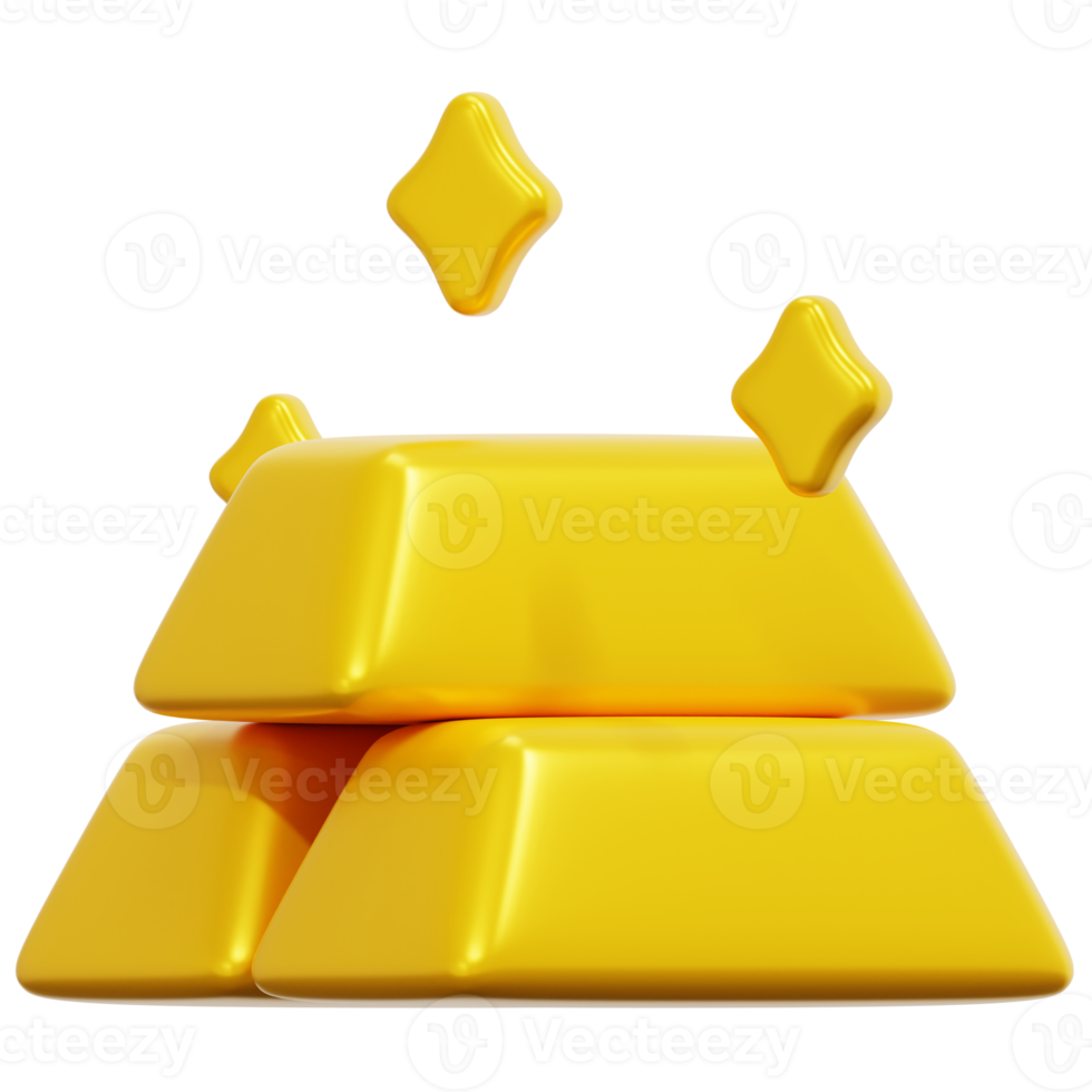 gold 3d render icon illustration png