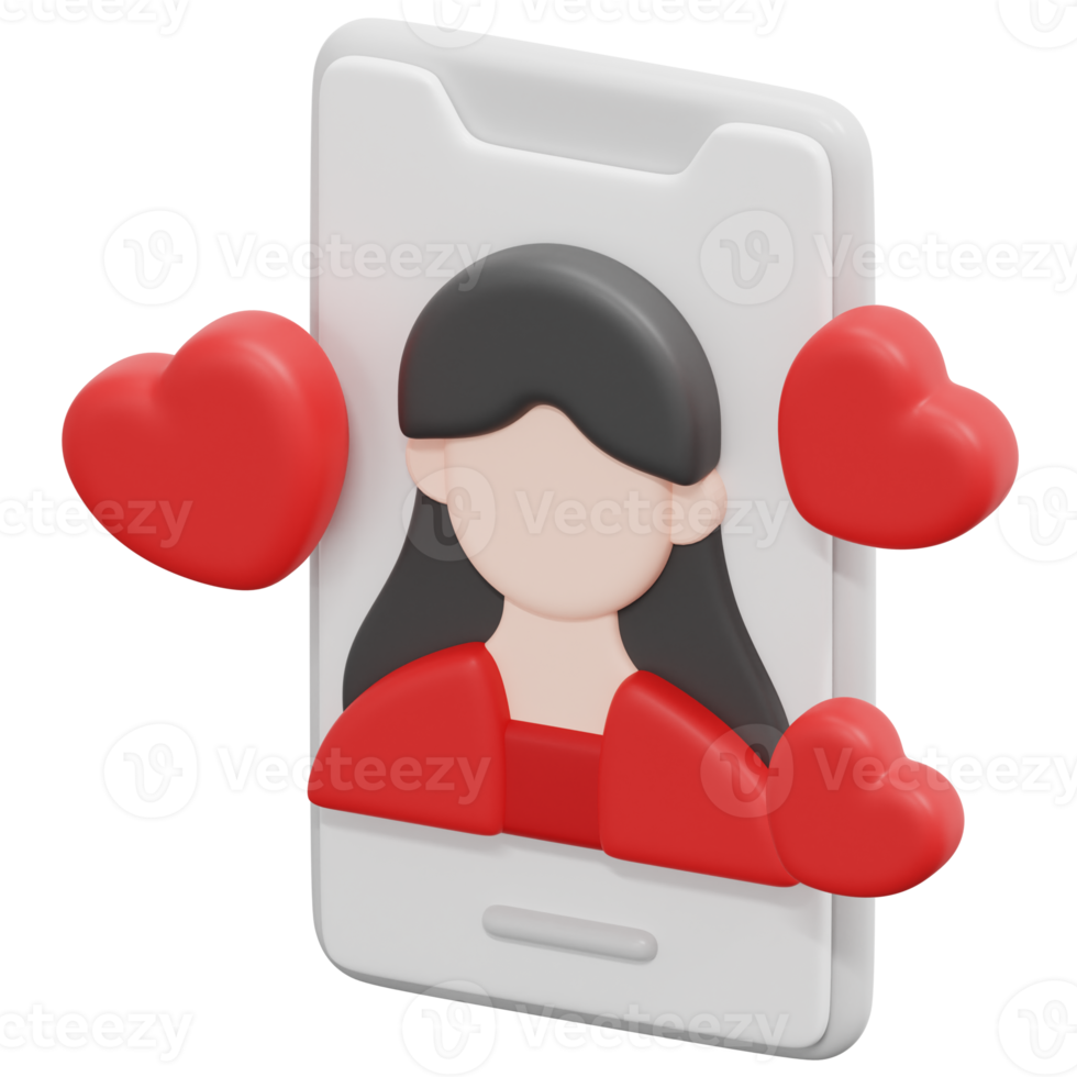 influencer 3d render icon illustration png