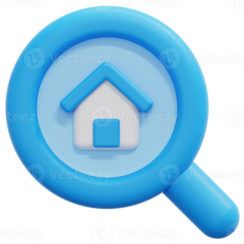 search 3d render icon illustration png