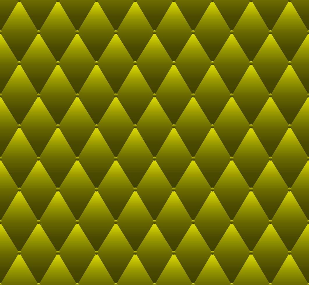 Green gradient rhombus with beads seamless pattern vector. Abstract upholstery leather texture background. vector