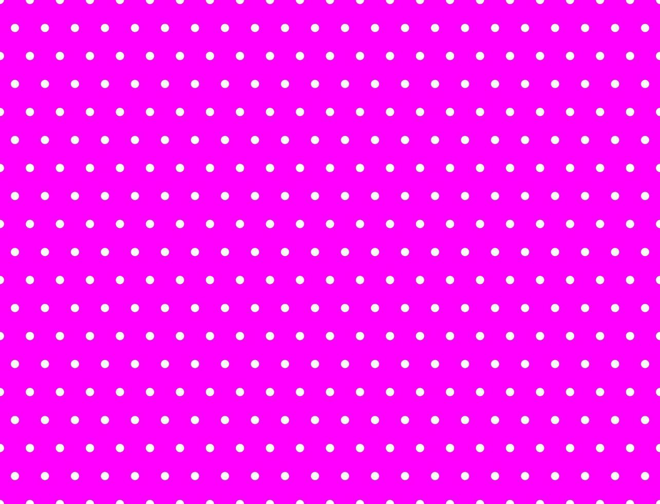 Pink and white polka dot pattern vector