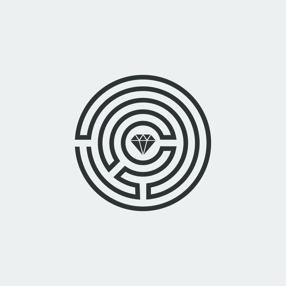 Labyrinth concept. Letter 'O' logotype. Modern circular logo for business, company, brand, identity, marks. Vector eps 10.