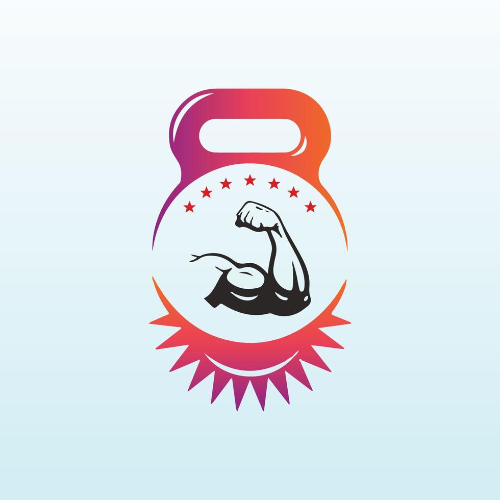 conditioning systems vector logo design with fitness icon