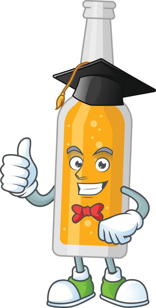 Cartoon character of bottle of beer vector