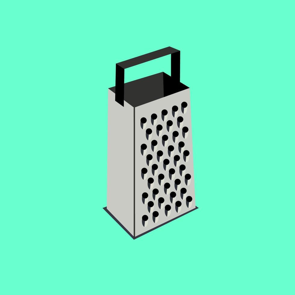 Cheese grater for shredding cheese kitchen utensil vector