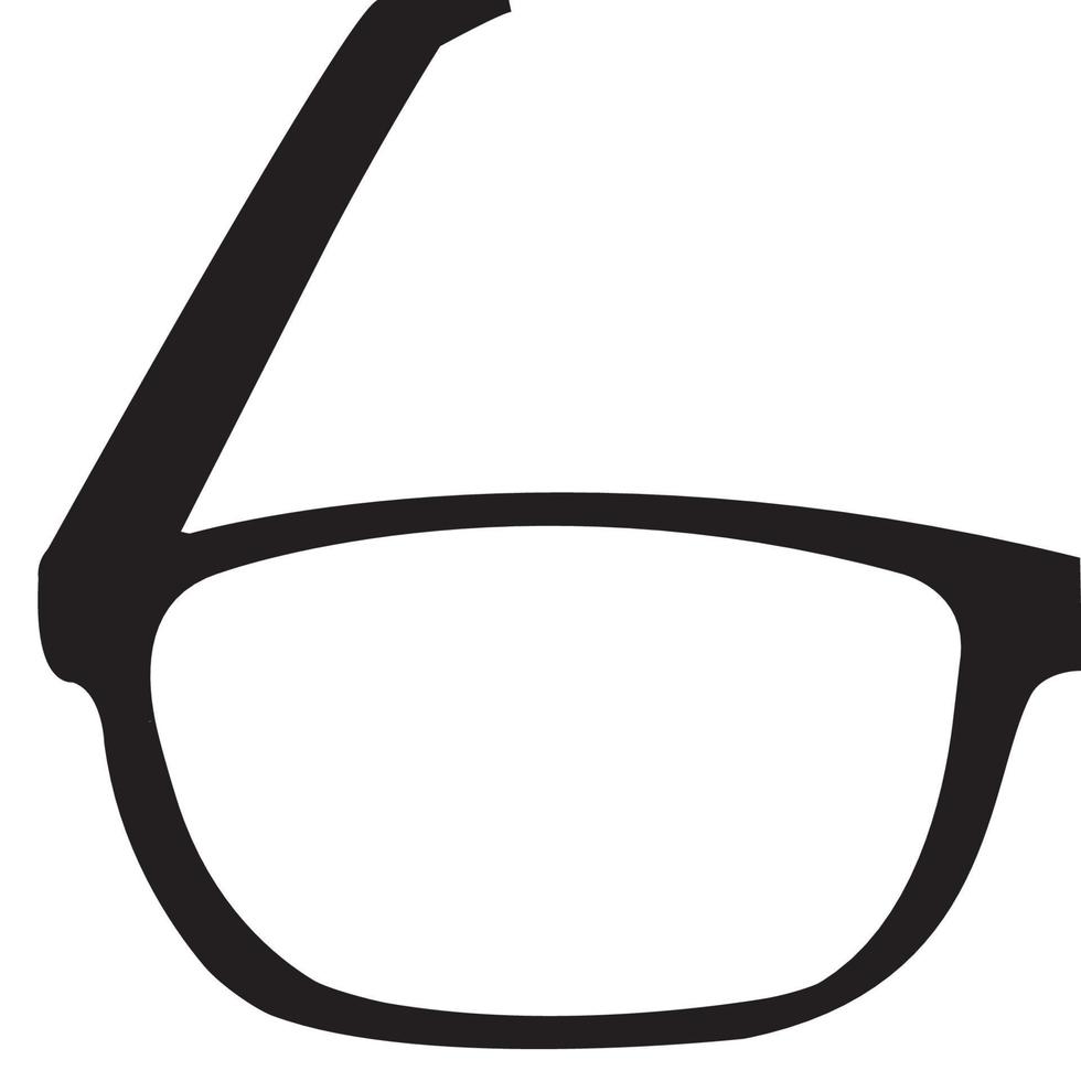 black eye glasses close up vector