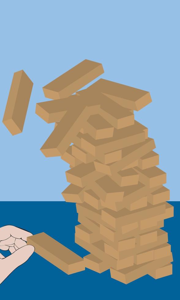 Block Stacking Game vector