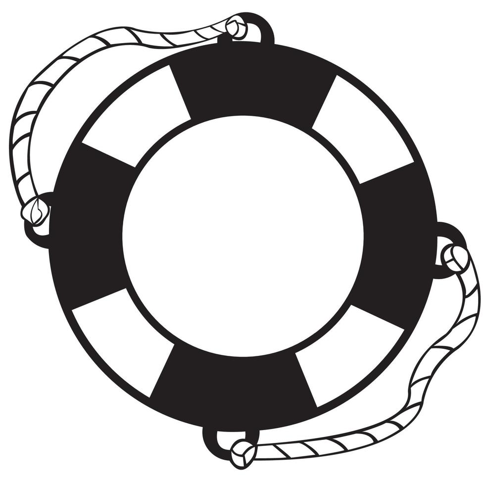 isolated nautical life saver vector