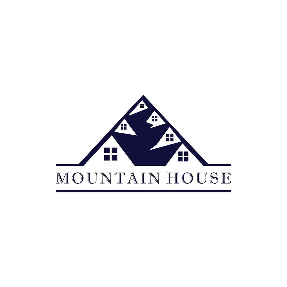 real estate design on a mountain slope vector