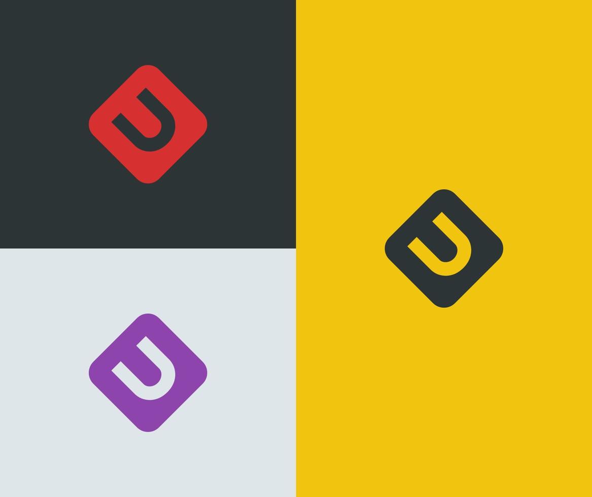 Creative letter U logo vector template. Modern and futuristic concept.