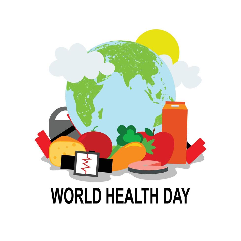 World Health Day background. vector