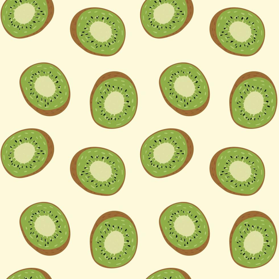 Kiwi slice ornament pattern. vector