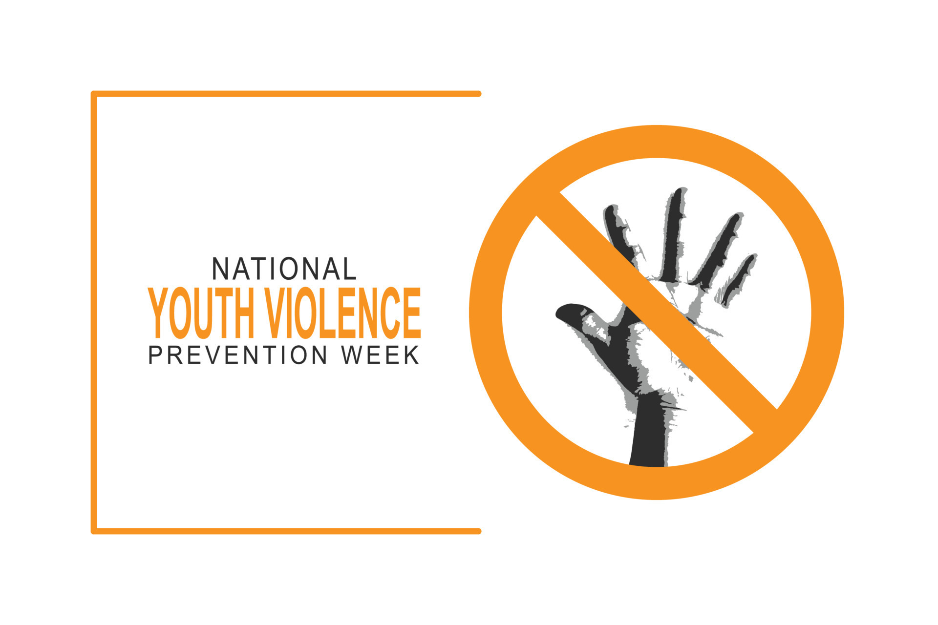 National Youth Violence Prevention Week background. 21618812 Vector Art