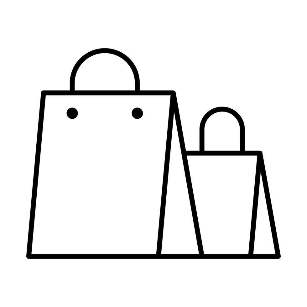 icono de línea de compras vector