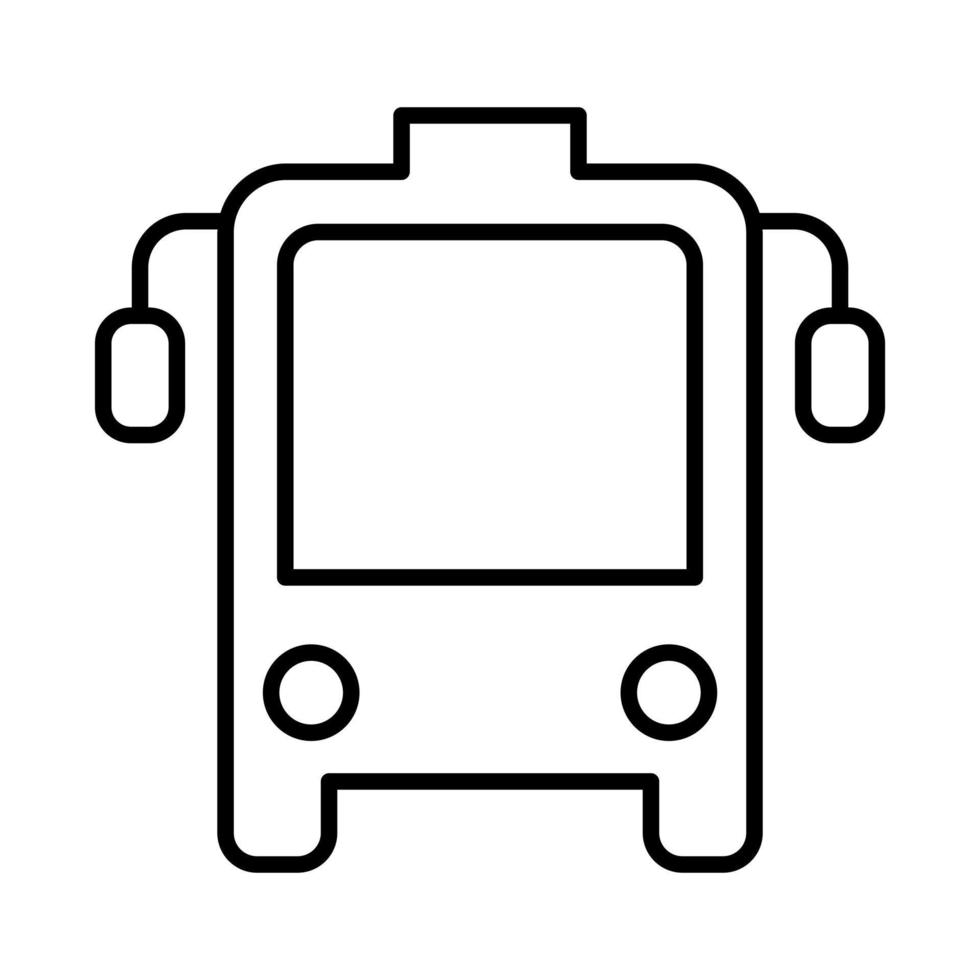 Bus line icon vector