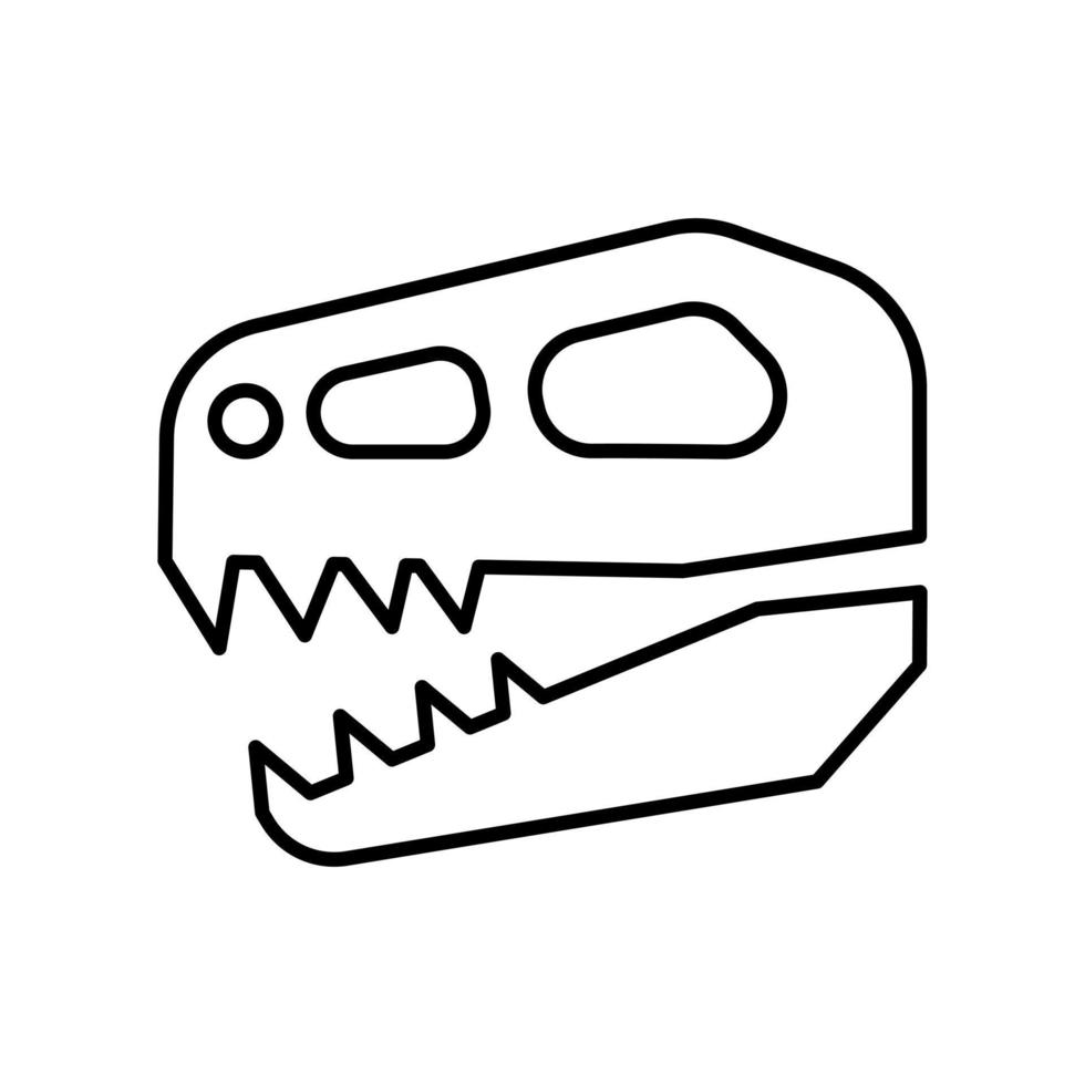 Fossil line icon vector