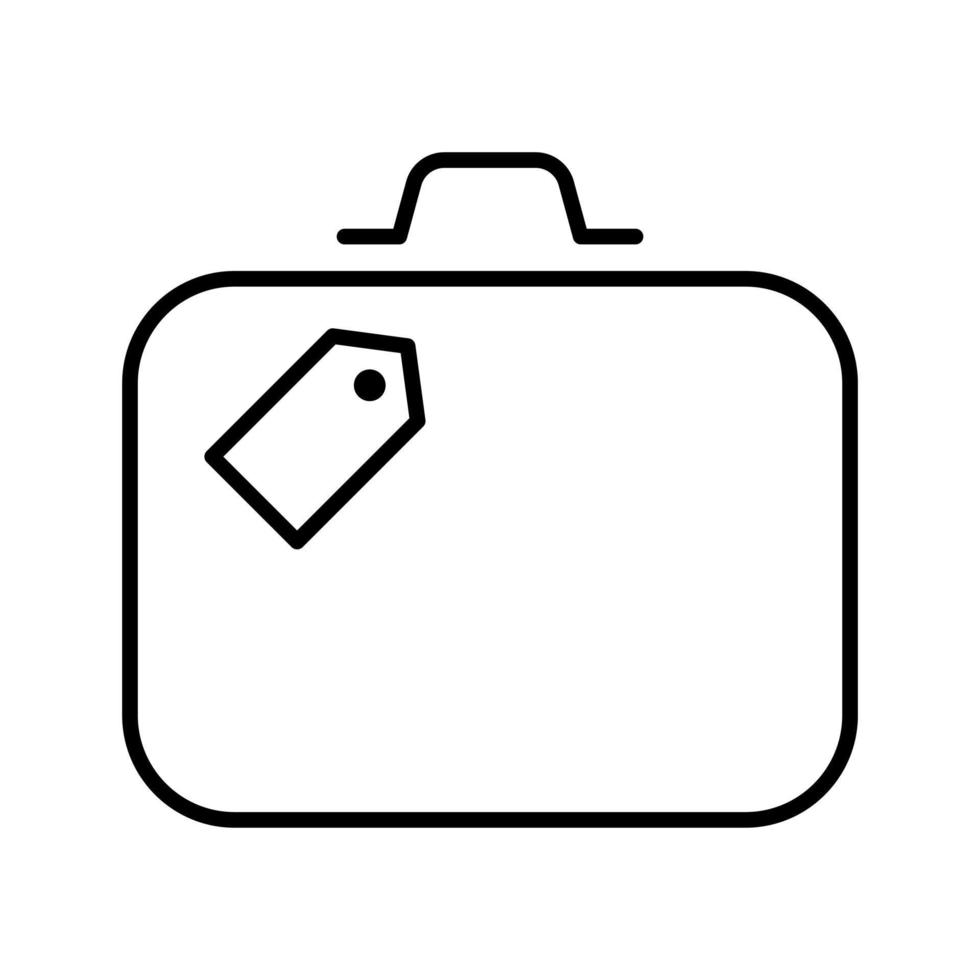 equipaje línea icono vector