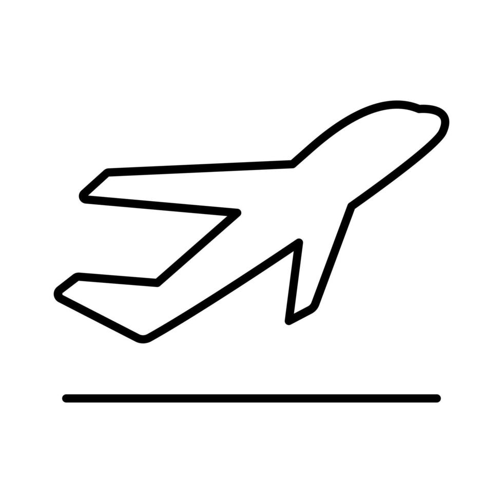 icono de línea de aeropuerto vector