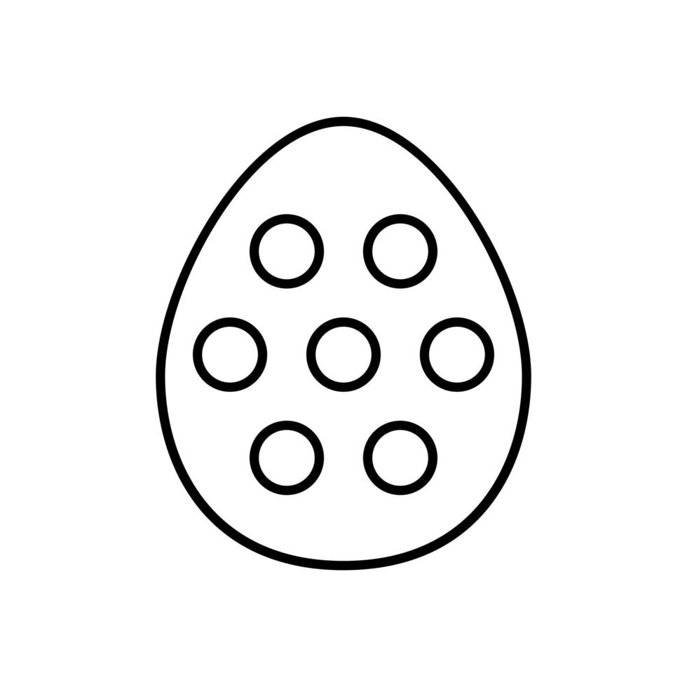 Dinosaur egg line icon vector