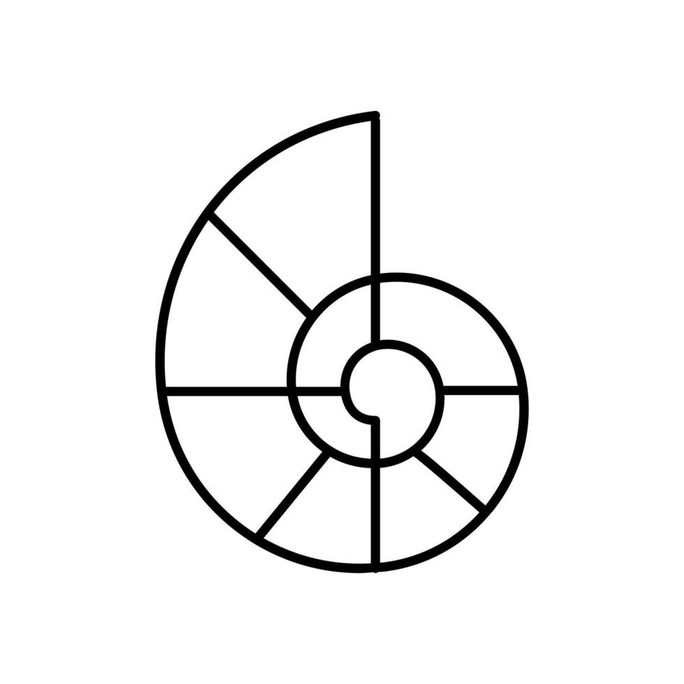 Nautilus line icon vector