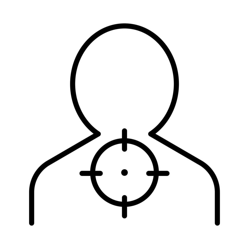 Assassin line icon vector