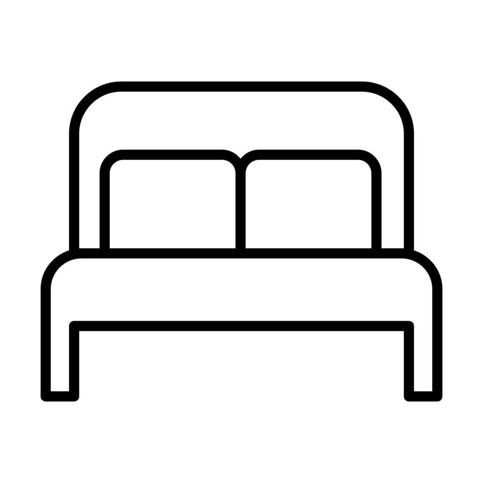 Bed line icon vector