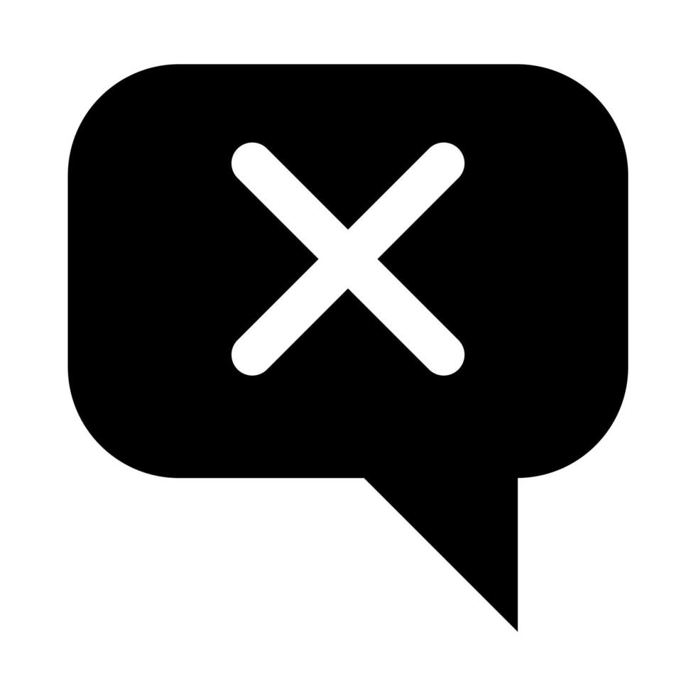 Chat error icon vector
