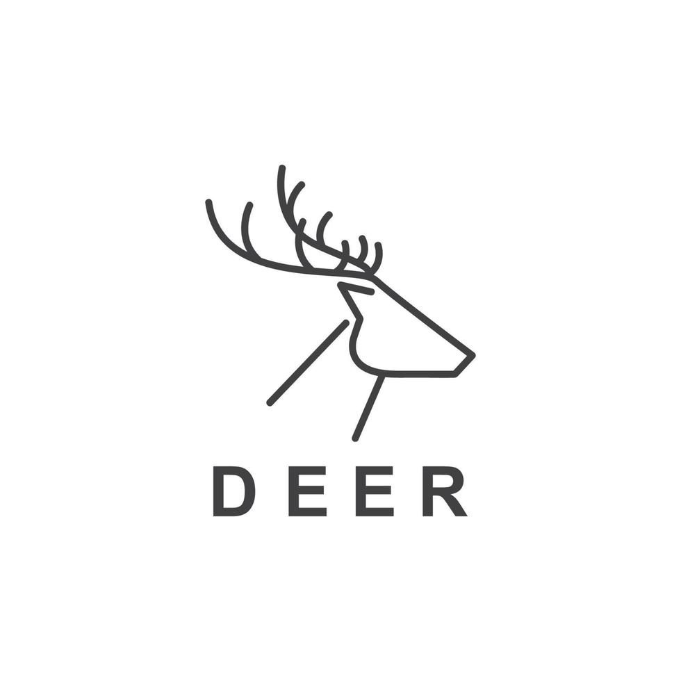 Deer Head Simple Logo Vector Illustration