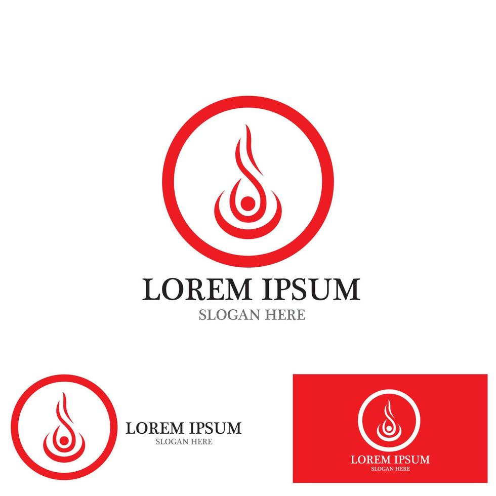 Fire Flame Logo Vector Template Illustration