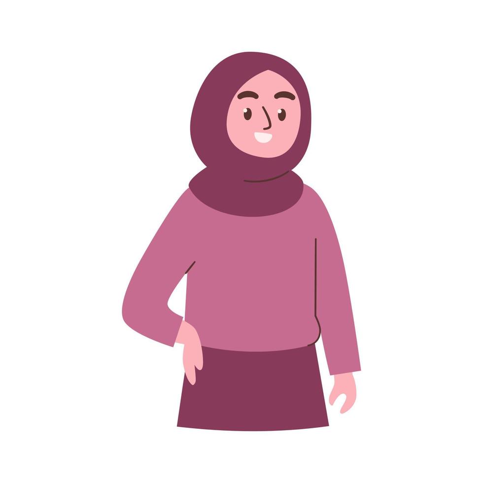 Happy muslim Woman vector