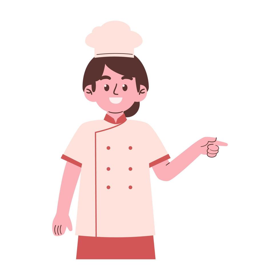 Woman chef character vector