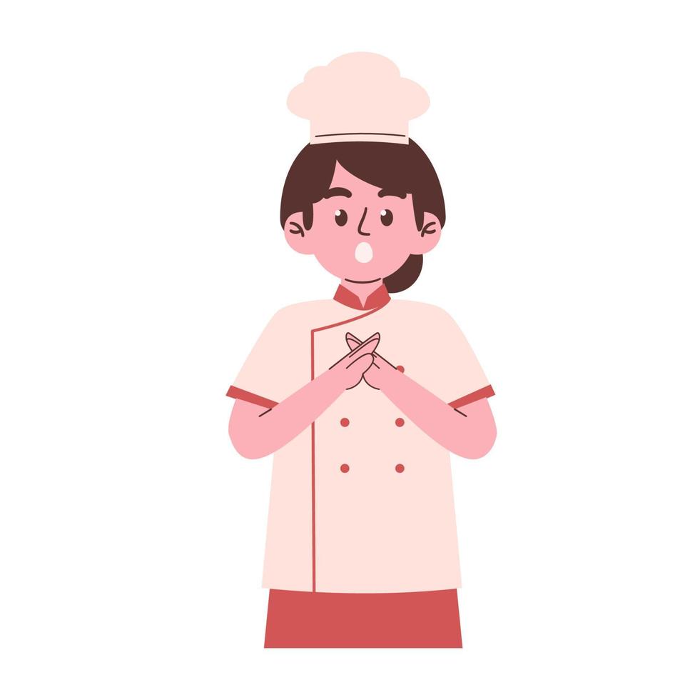 Woman chef character vector