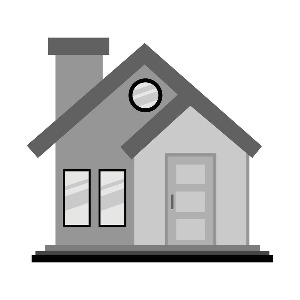 illustration of the shape of the facade of a house. House icon in flat style isolated on white background. Building symbol stock vector illustration. Suitable for home button, UI, Web button