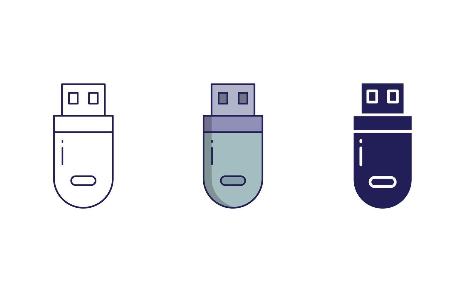 Pen drive vector vector icon