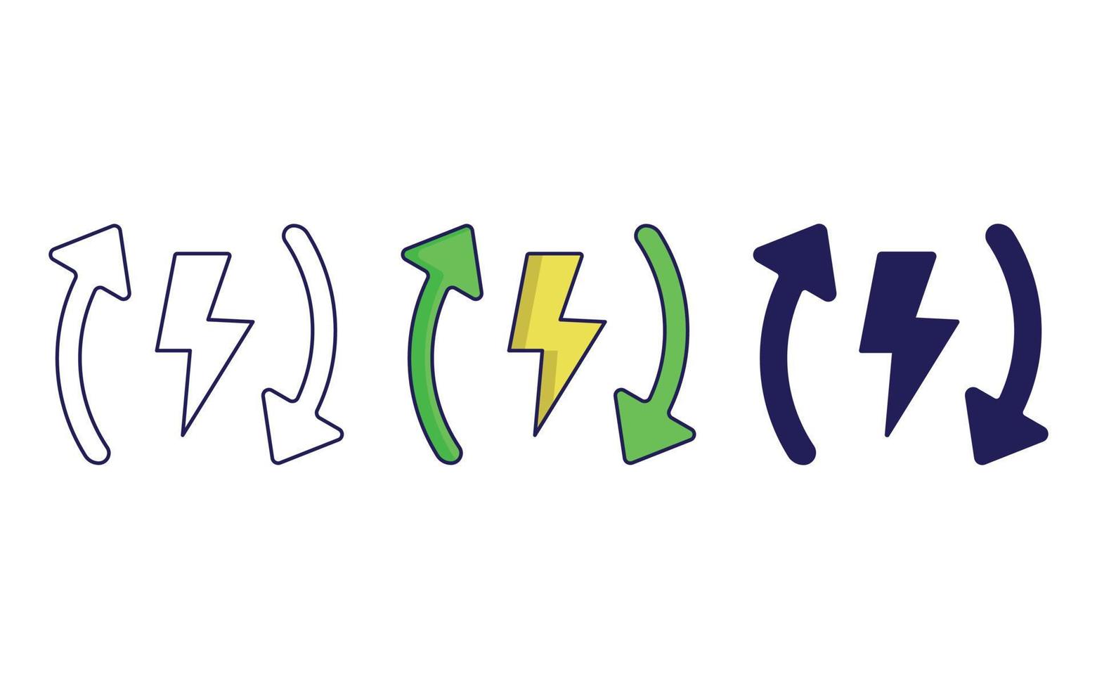 Recycle charge vector icon