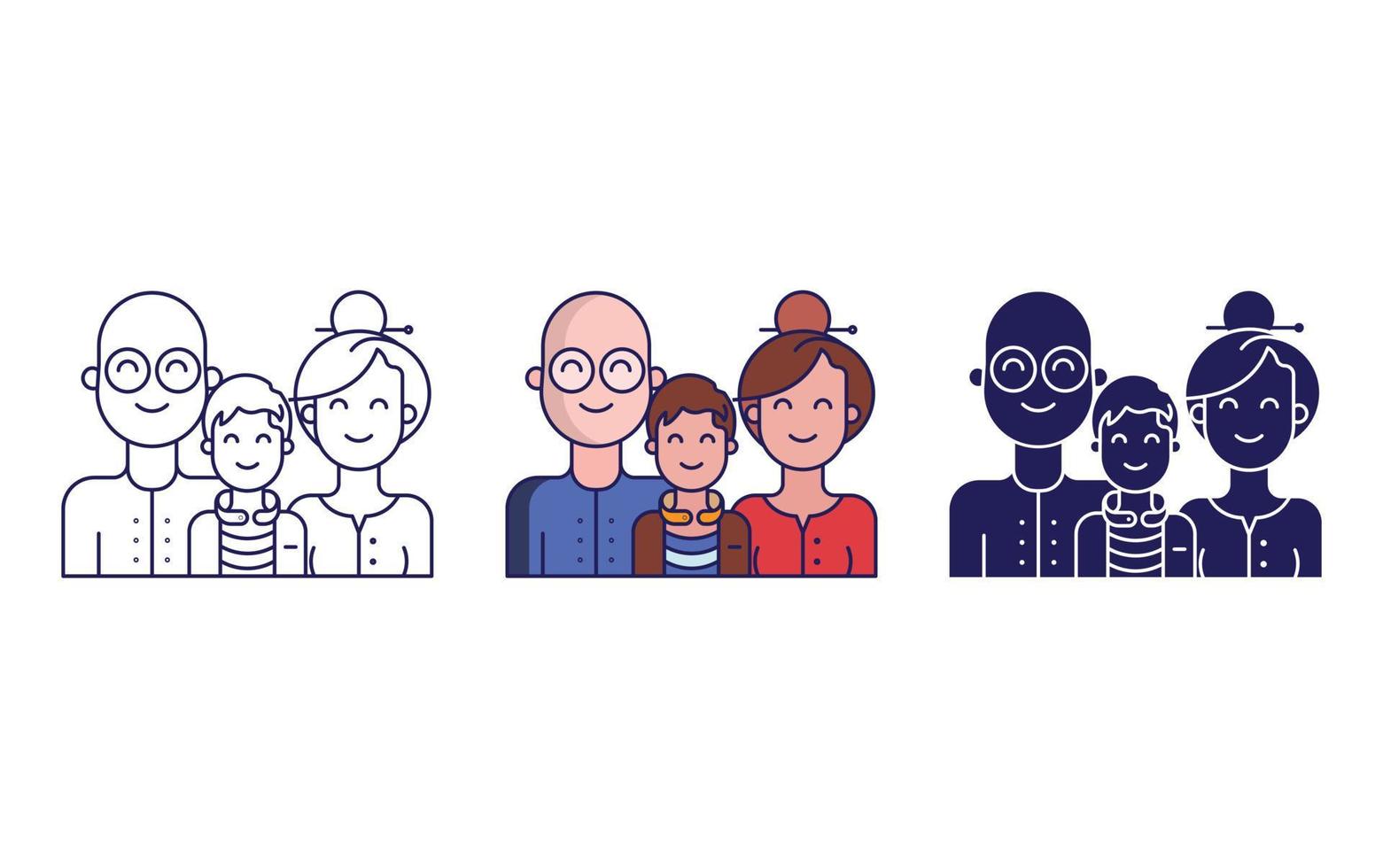 icono de vector de familia