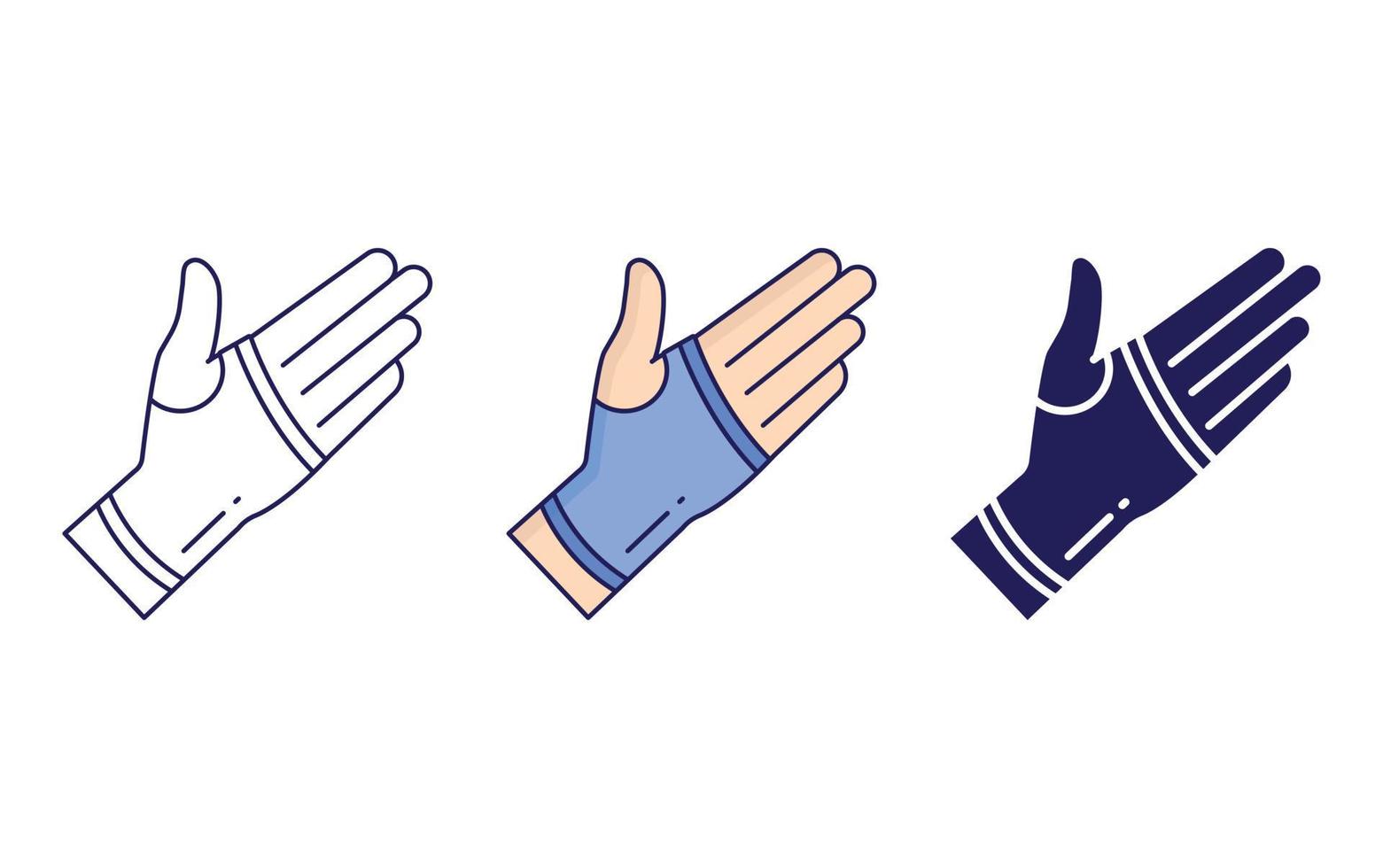 gym glove vector icon