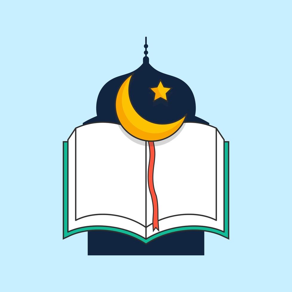 moderno islámico mezquita Corán logo. - vector. vector